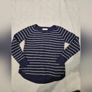 Navy Striped Women's Sweater